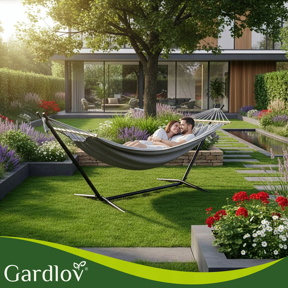 Iso Trade sodo hamakas 200x150cm Gardlov su rėmu 27293