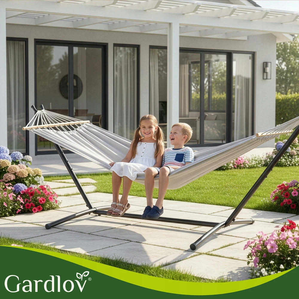 Iso Trade sodo hamakas 200x150cm Gardlov su rėmu 27293