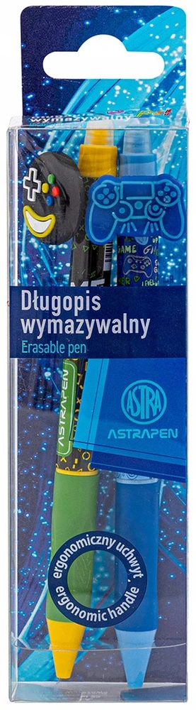 Ištrinamas automatinis rašiklis su gumine rankena 0,5 mm Astrapen Oops! Gamer