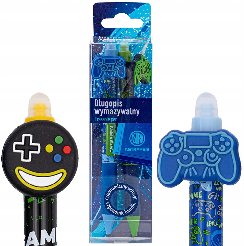 Ištrinamas automatinis rašiklis su gumine rankena 0,5 mm Astrapen Oops! Gamer