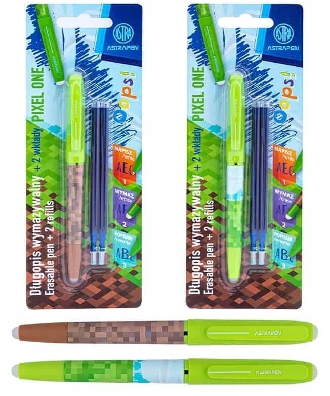 Ištrinamas mėlynas rašiklis Astra Minecraft, 0.6mm