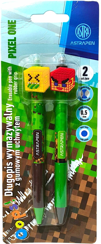Ištrinamas rašiklis Astrapen Pixel One, 0,5mm, 2 vnt.