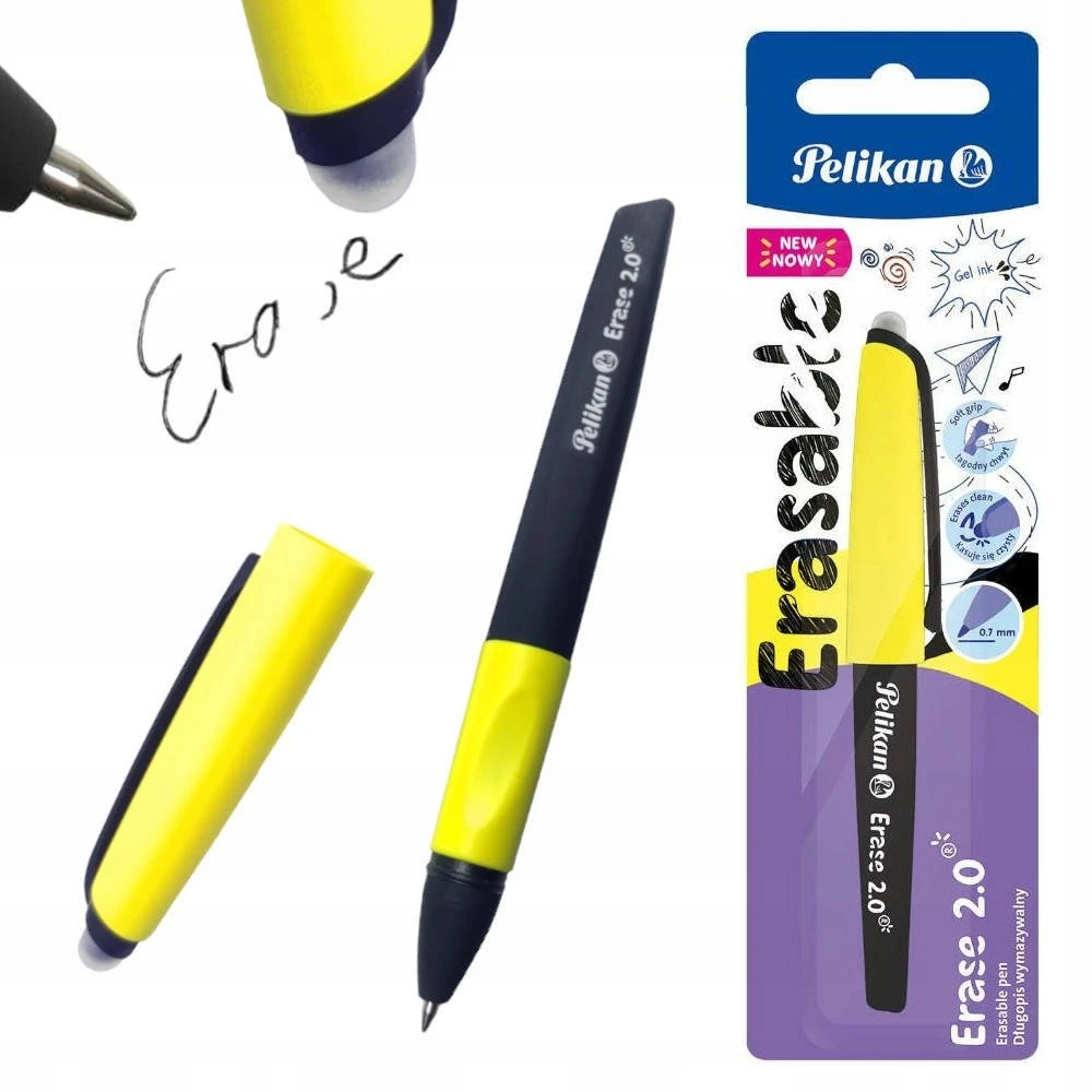 Ištrinamas rašiklis Pelikan Erase 2.0, juodas, 0.7 mm