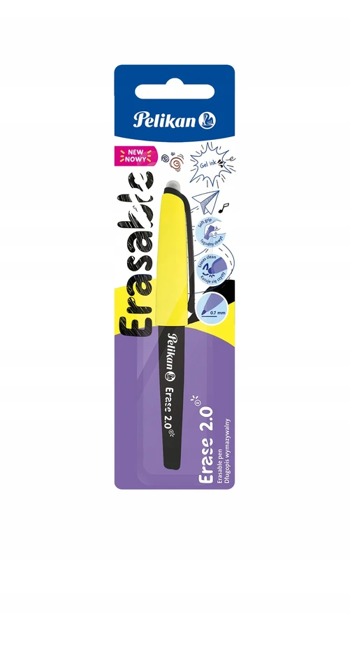 Ištrinamas rašiklis Pelikan Erase 2.0, juodas, 0.7 mm