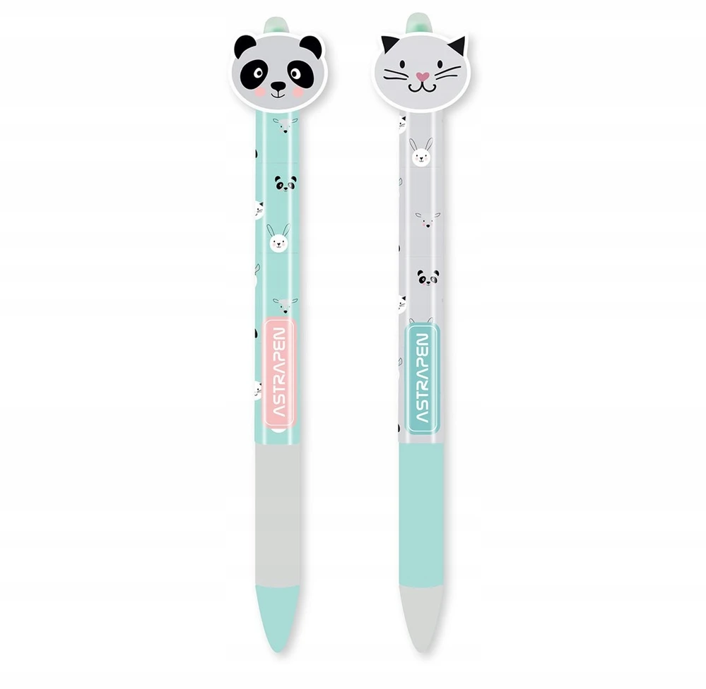 Ištrinamas rašiklis su gumine rankena 0,5 mm Astrapen Oops! Animals, 2 vnt.