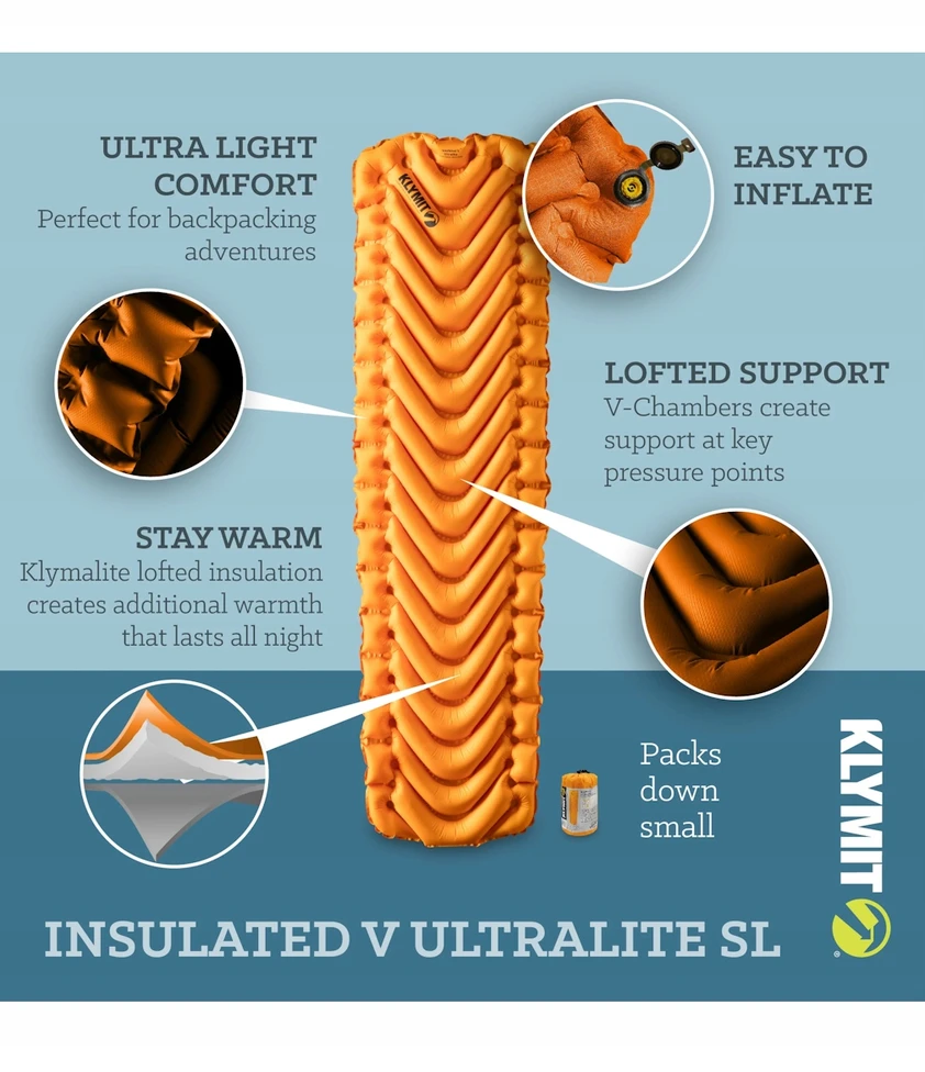 Spokey Izoliuotas V Ultralite SL Klymit pripučiamas čiužinys
