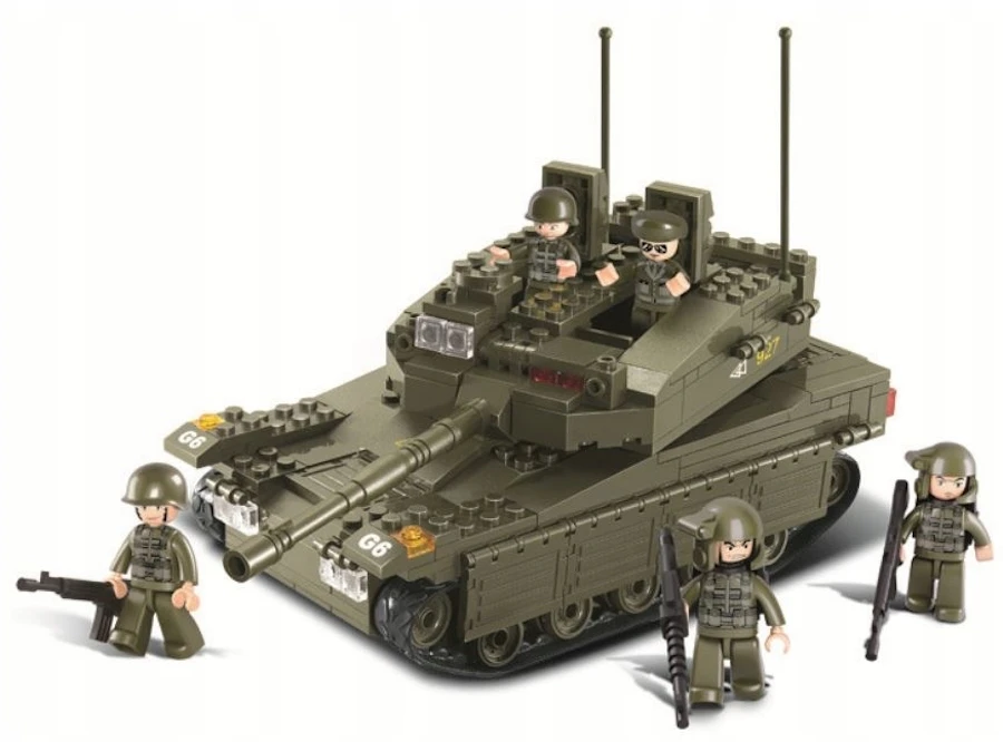 Izraelio Mercava tankas 5 figūrų 344 vnt. Sluban Army Military B0305 blokai