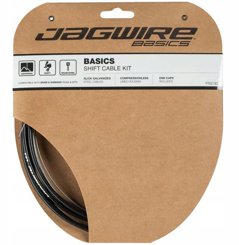 Jagwire Basic trosės troselių komplektas, juodas, 200cm
