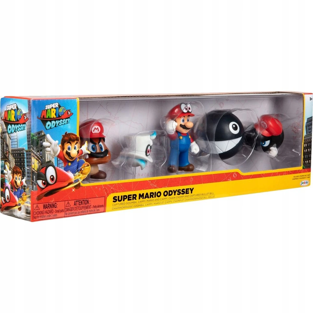 Jakks Pacific Super Mario Odyssey figūrėlių rinkinys 5 vnt. 6 cm Mario Bros | Nauja