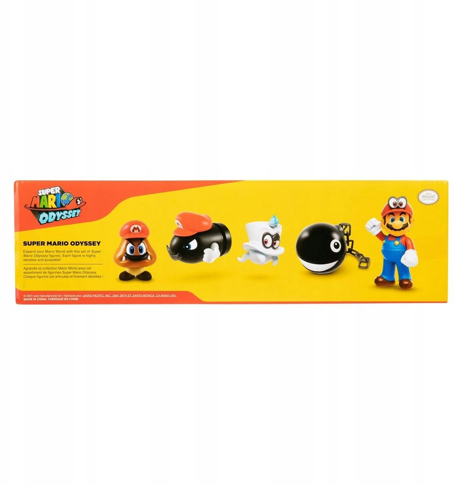 Jakks Pacific Super Mario Odyssey figūrėlių rinkinys 5 vnt. 6 cm Mario Bros | Nauja