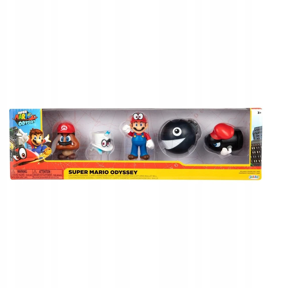 Jakks Pacific Super Mario Odyssey figūrėlių rinkinys 5 vnt. 6 cm Mario Bros | Nauja