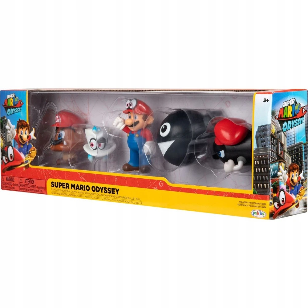 Jakks Pacific Super Mario Odyssey figūrėlių rinkinys 5 vnt. 6 cm Mario Bros | Nauja