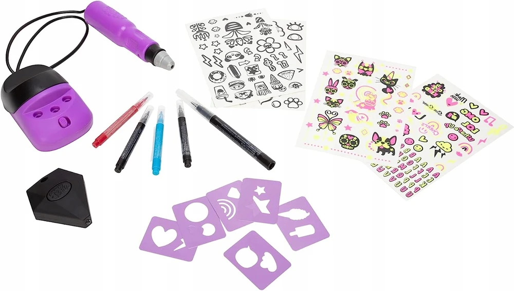 JAKKS PACIFIC TATTOO MACHINE su trafaretais