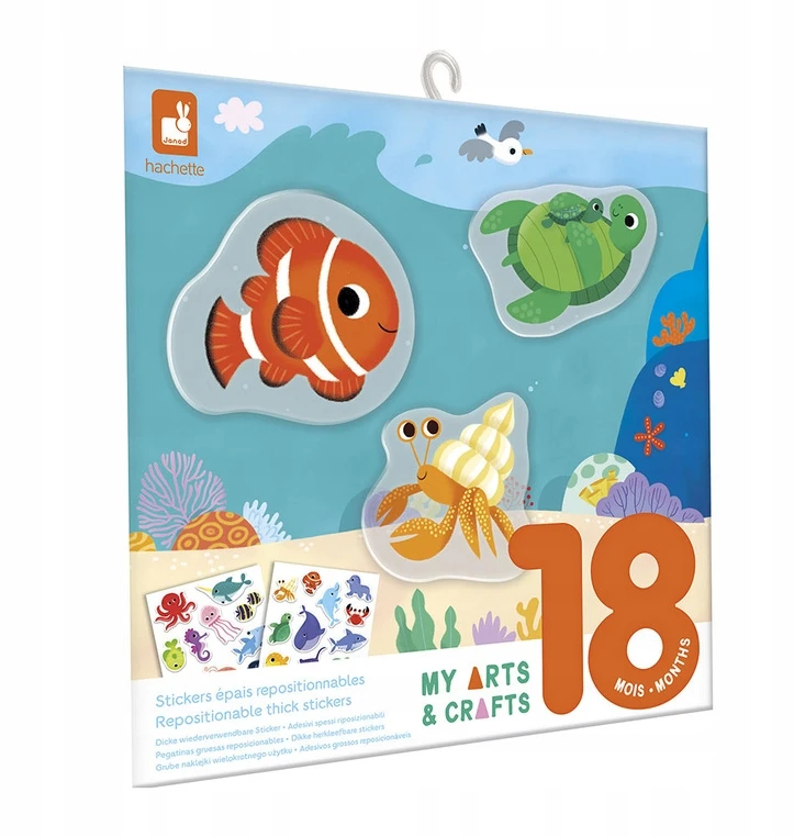 Janod Art Set Stori daugkartiniai lipdukai My Arts & Crafts 18m+