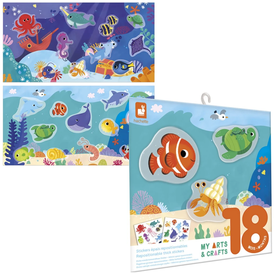 Janod Art Set Stori daugkartiniai lipdukai My Arts & Crafts 18m+