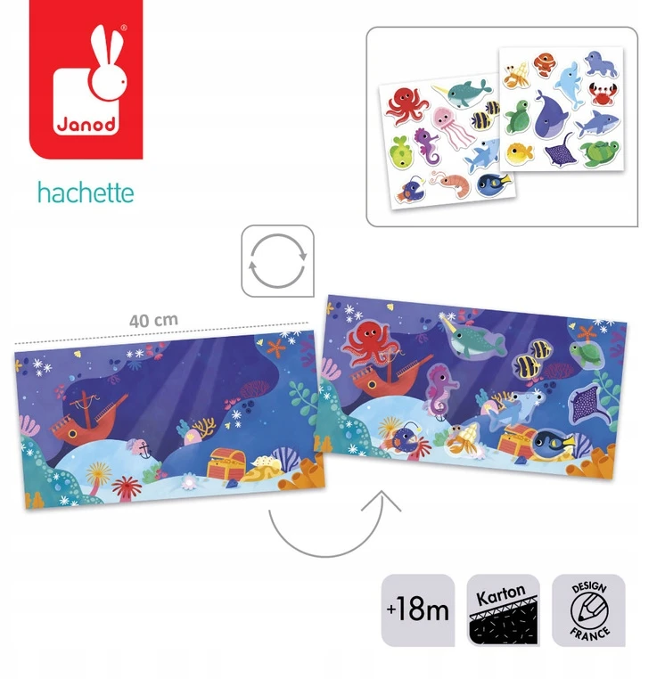 Janod Art Set Stori daugkartiniai lipdukai My Arts & Crafts 18m+