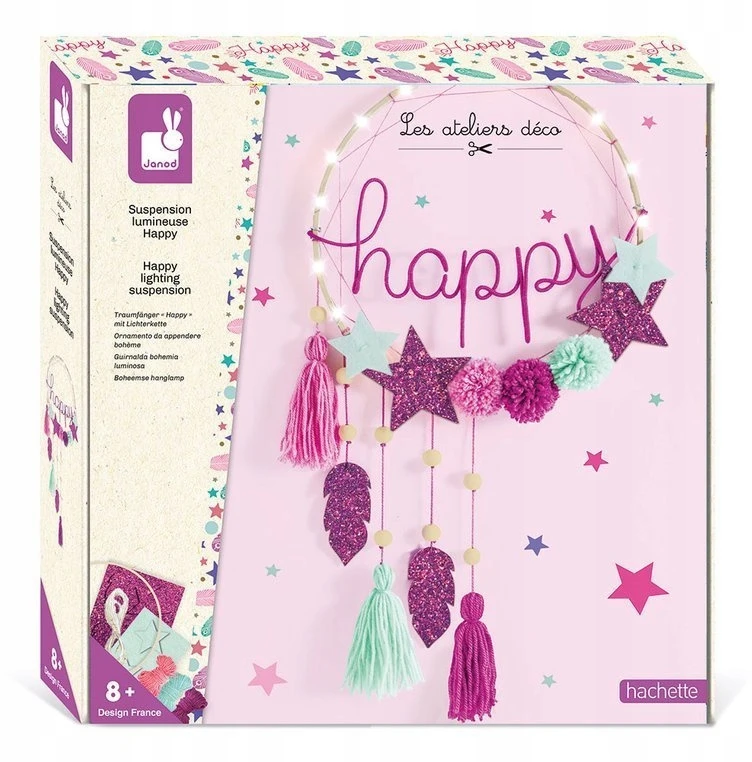 JANOD CREATIVE DREAM CATCHER RINKINYS SU LED ŠVIESA HAPPY 8+