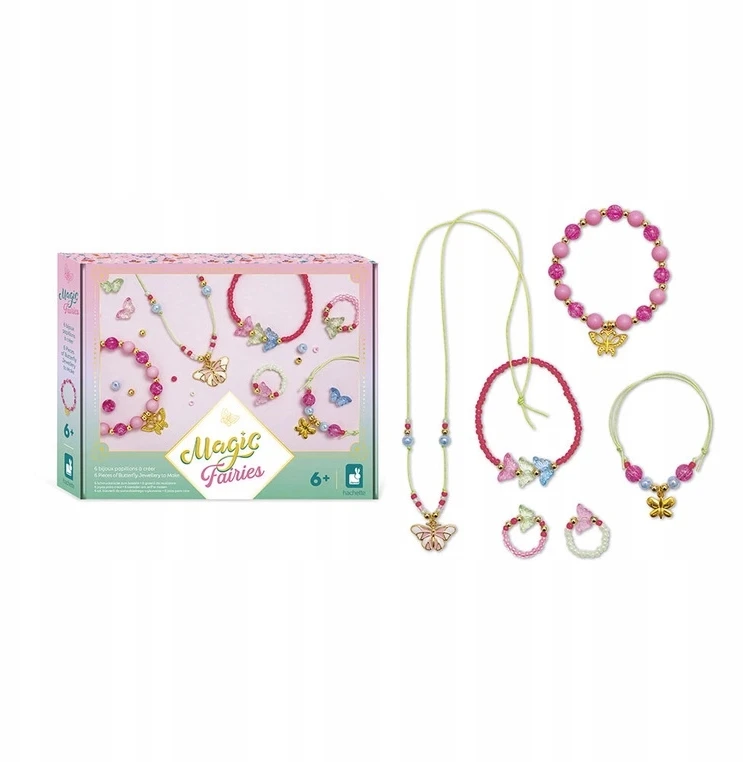 Janod Creative rinkinys papuošalams su drugeliais kurti Magic Fairies