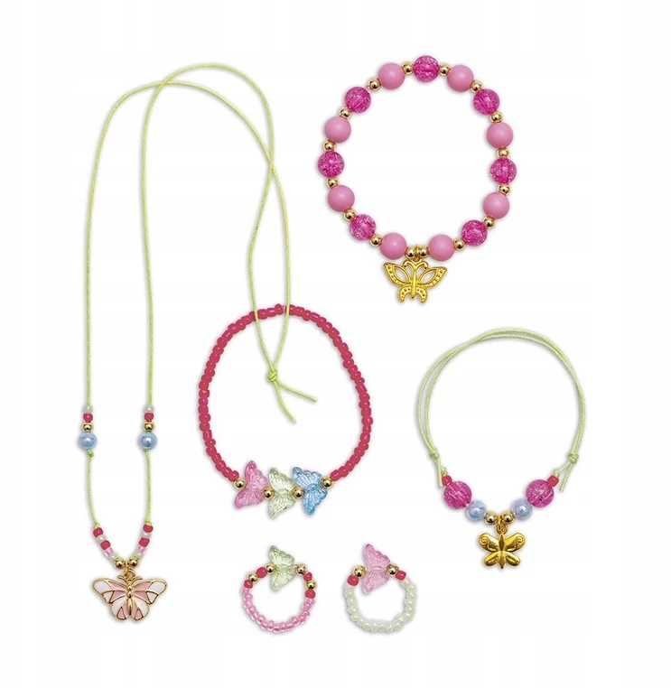 Janod Creative rinkinys papuošalams su drugeliais kurti Magic Fairies
