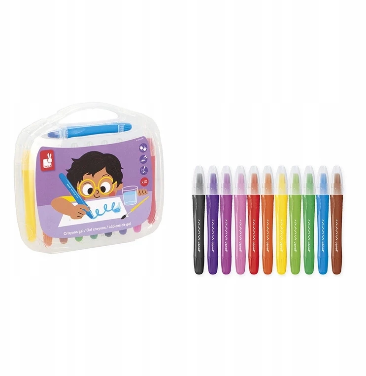 Janod Gel kreidelės 10 spalvų 3+ Janod