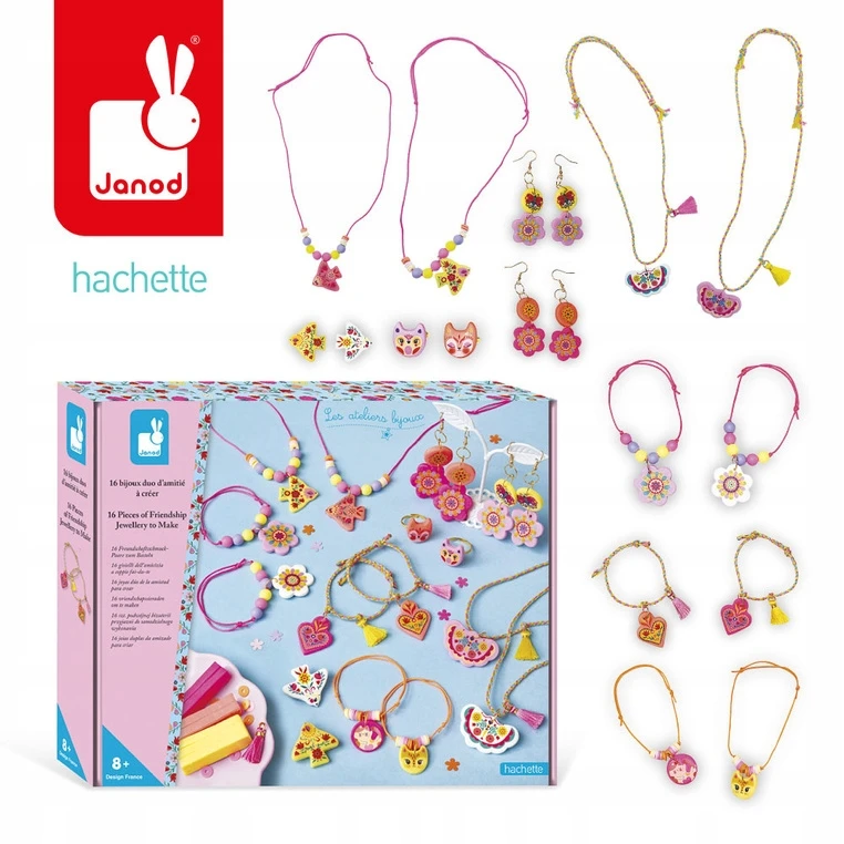 Janod Jewels of friendship Kūrybinis rinkinys papuošalams gaminti nuo 8 metų