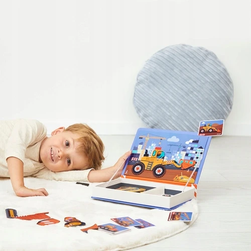 Janod Magnetibook statybų aikštelė 3+ magnetiniai dėlionės