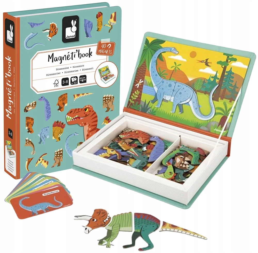 Janod Magnetibook dinozaurai