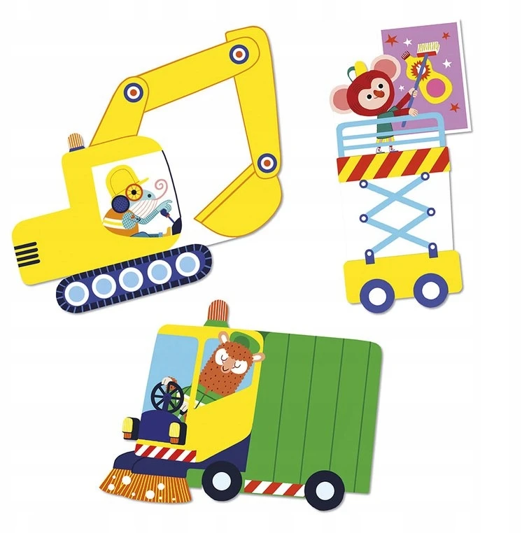 Janod Transporto priemonėms dideli lipdukai 50 vnt Sausio nuo 18 mėn