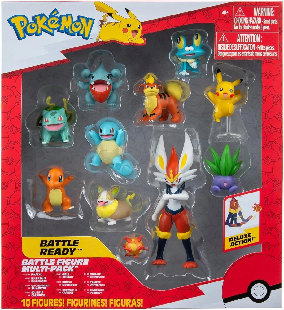 Jazwares Rinkinya Pokemon Battle Ready, 10 dalių