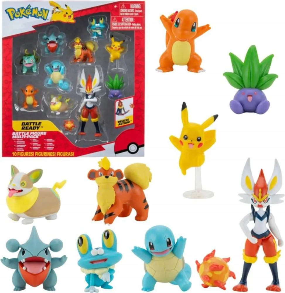 Jazwares Rinkinya Pokemon Battle Ready, 10 dalių