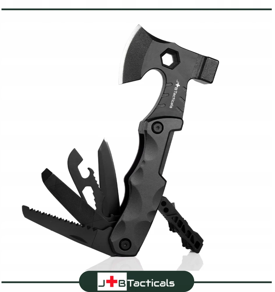 JB Tacticals MULTITOOL AX 16in1 Daugiafunkcis įrankio kišeninio peilio išgyvenimo peilis