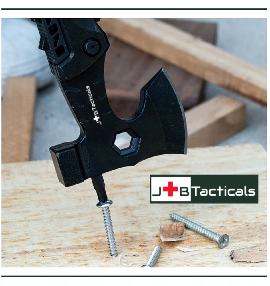 JB Tacticals MULTITOOL AX 16in1 Daugiafunkcis įrankio kišeninio peilio išgyvenimo peilis