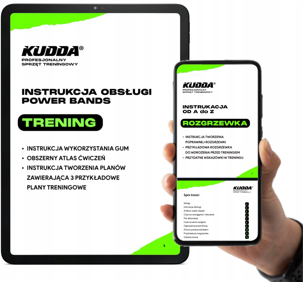 Jėgos juostų rinkinys – 3 atsparumo juostos, aukštos kokybės Kudda fitneso juostos