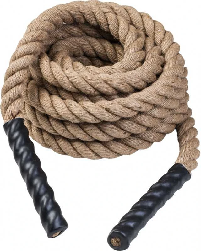 Natūrali jėgos-kovos virvė iš sizalio inSPORTline Waverope Base 9m 40mm 5,7kg