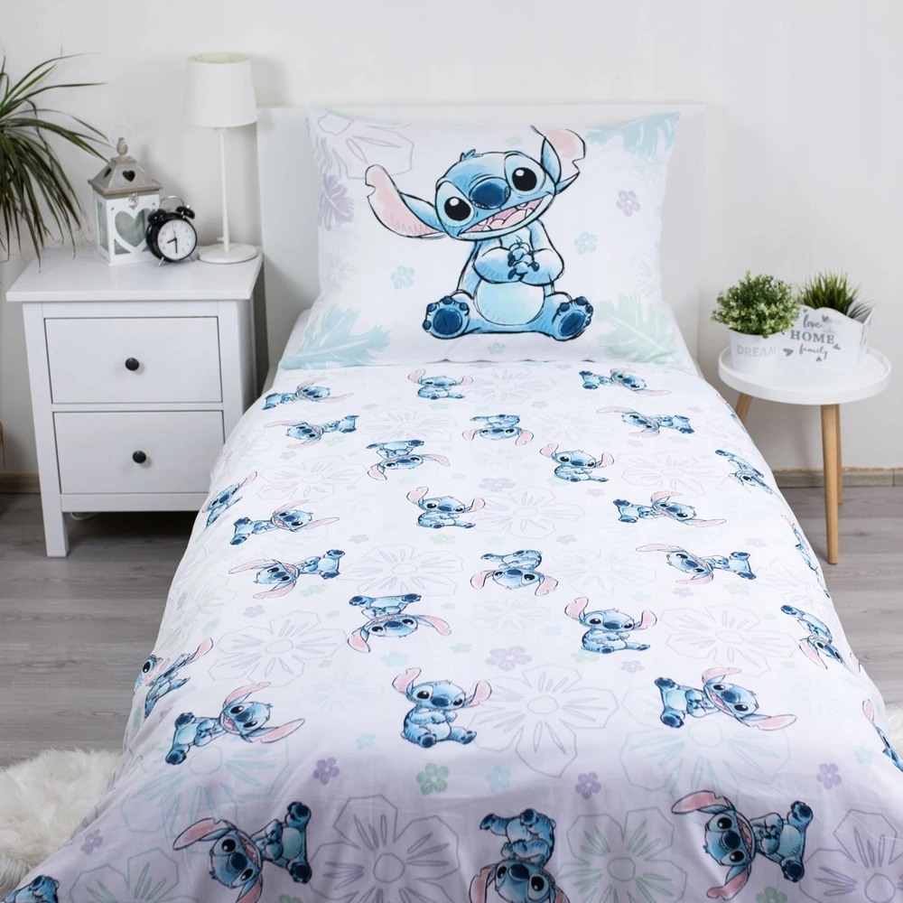 Jerry Fabrics Disney vaikiškas patalynės komplektas Lilo ir Stitch Ohana, 140×200 cm, 2 dalių