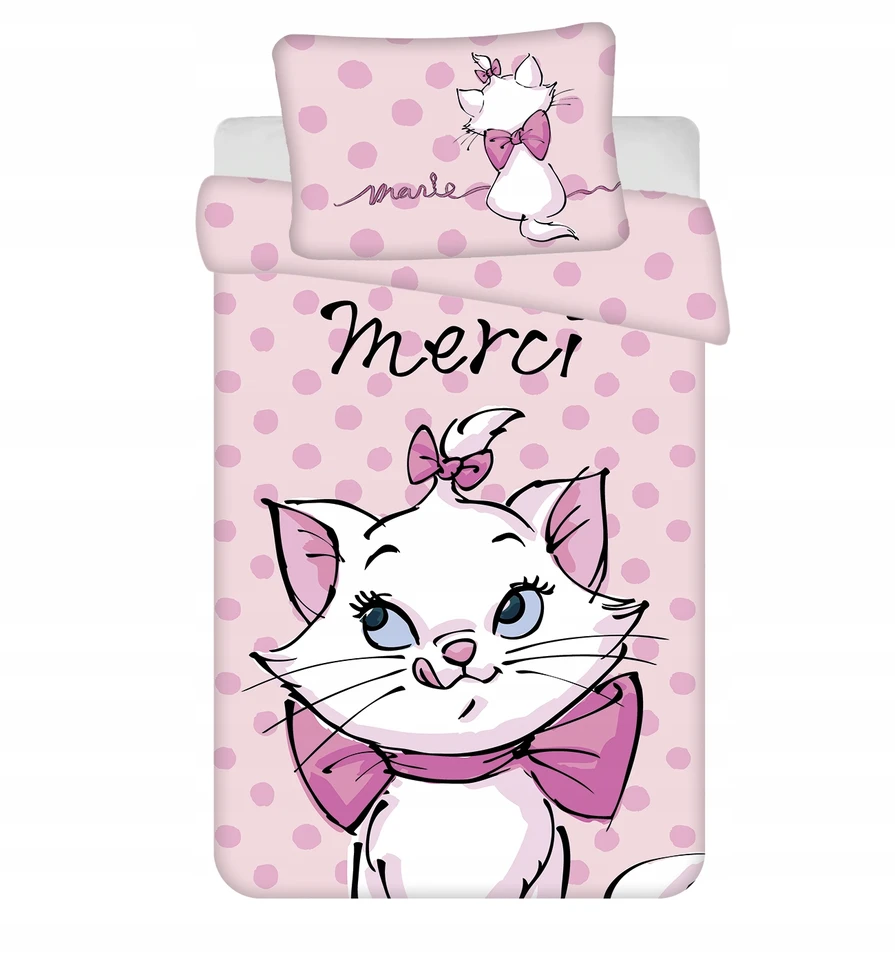 Jerry Fabrics Disney vaikiškas patalynės komplektas Marie Cat Merci, 100x135 cm, 2 dalių