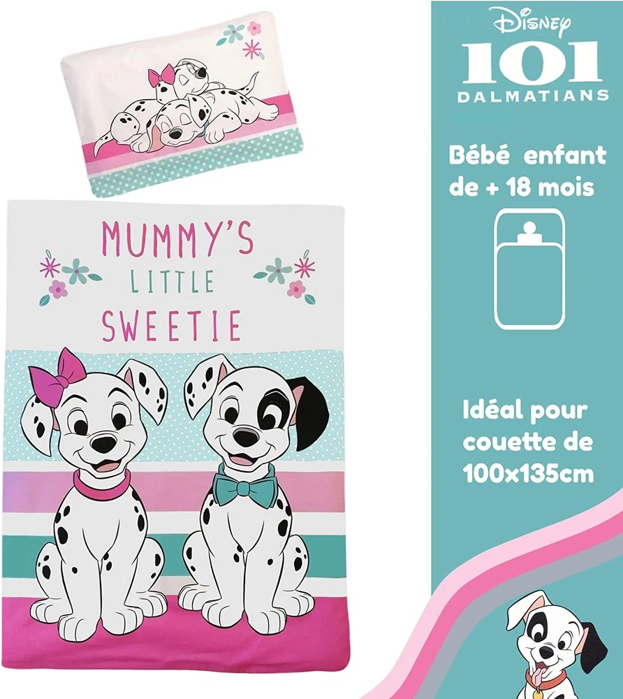 Jerry Fabrics Baby 101 Dalmatians Vaikiškas patalynės komplektas, 100x135 cm + 40x60 cm