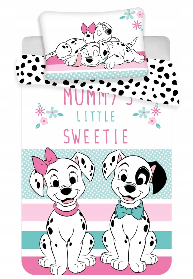 Jerry Fabrics Baby 101 Dalmatians Vaikiškas patalynės komplektas, 100x135 cm + 40x60 cm