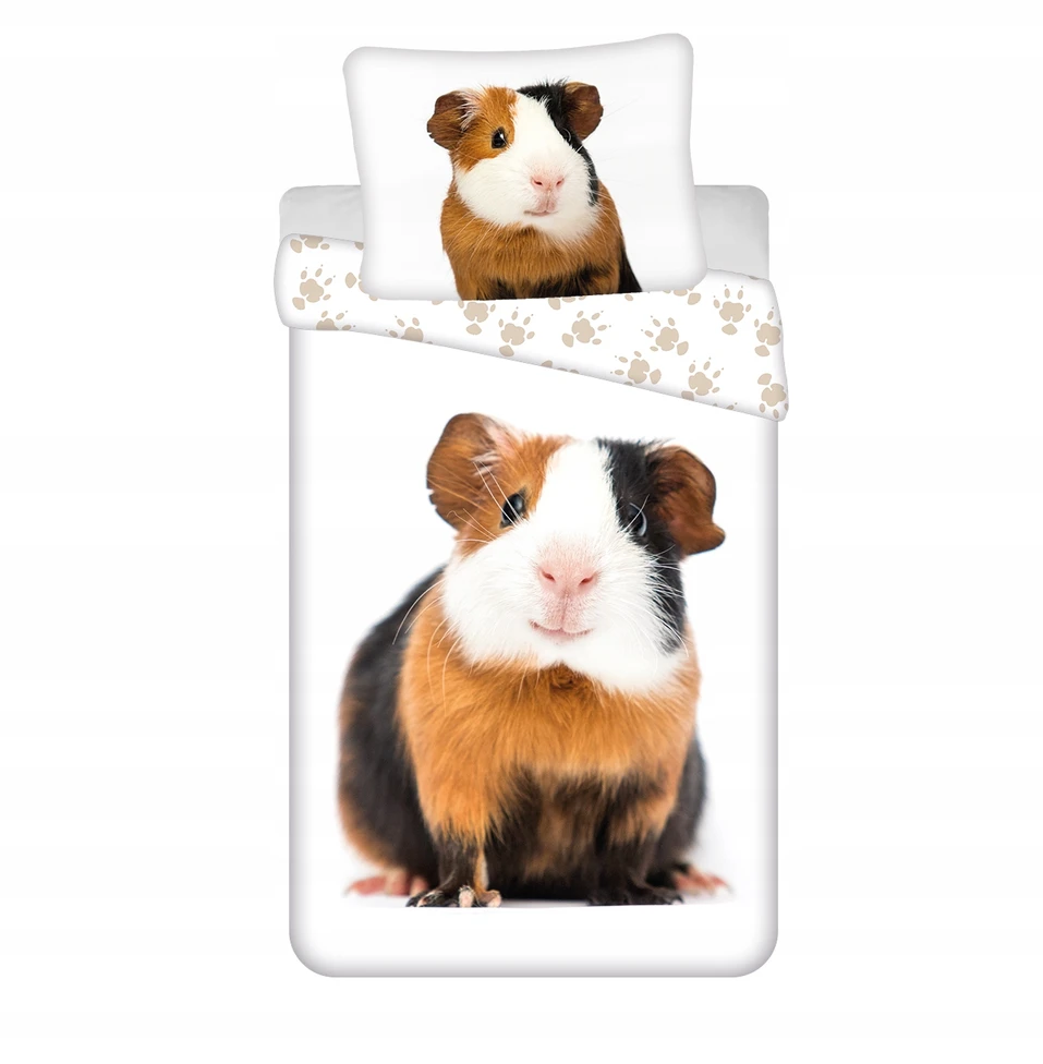Jerry Fabrics Jūrų kiaulytės patalynė 140x200 COTTON rusvai gelsvas Pig