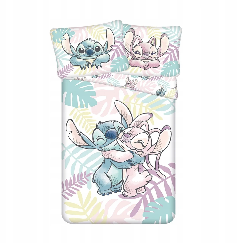 Jerry Fabrics Lilo and Stitch medvilninė patalynė 140x200, dvipusė, dovana vaikams