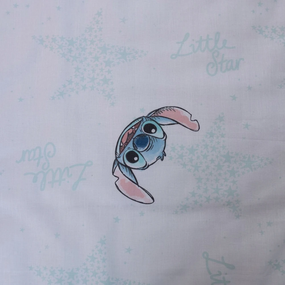 Jerry Fabrics Medvilninė patalynė 100x135 Lilo and Stitch Stitch Baltas STAR vaikams