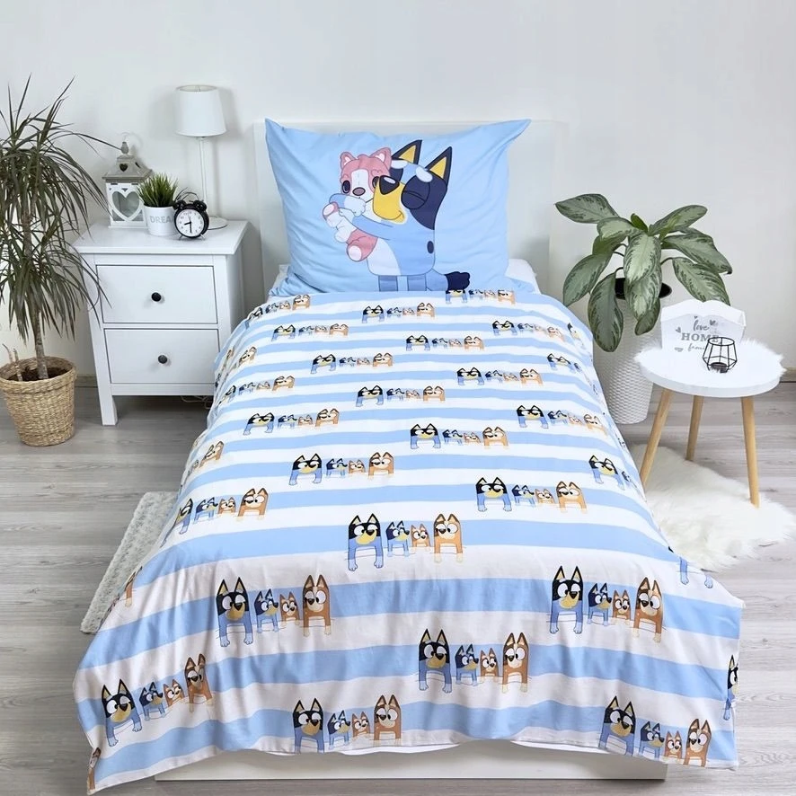 Jerry Fabrics Medvilninė vaikiška patalynė 140x200 Bluey Dogs mėlyna Vaikams