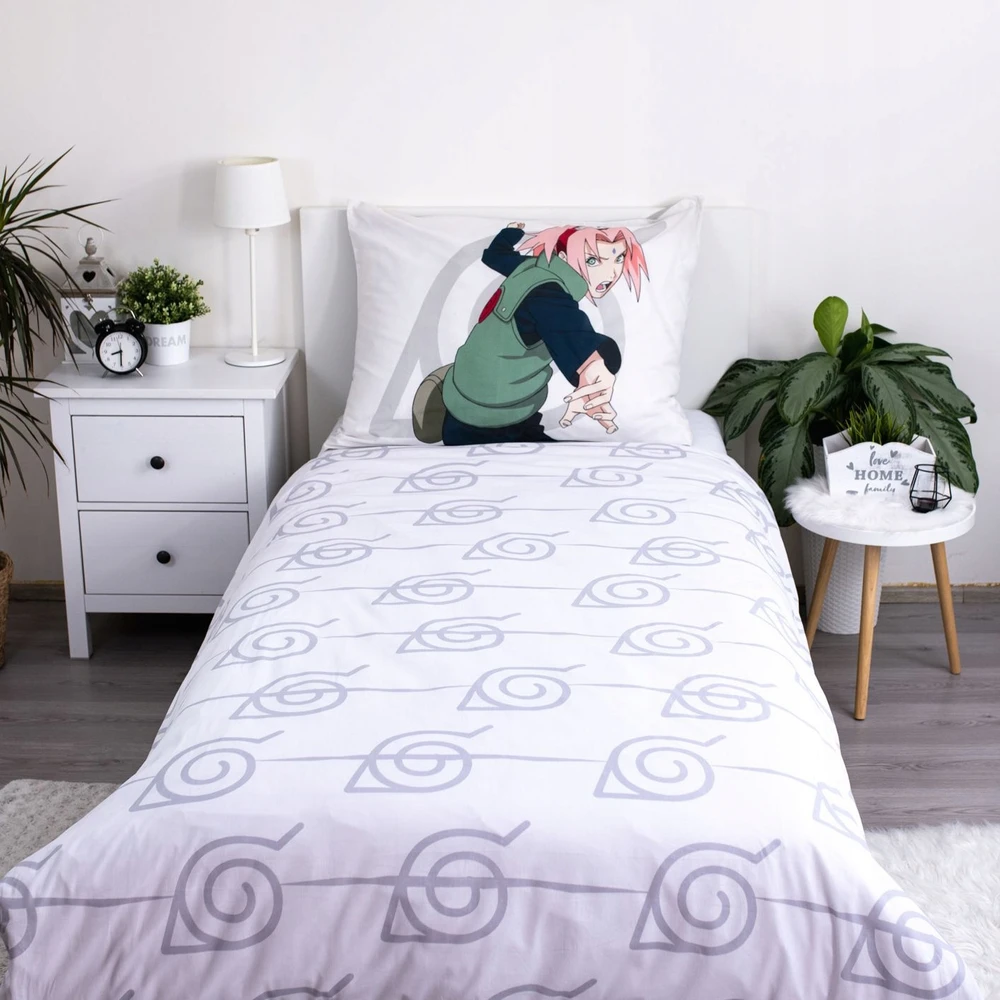 Jerry Fabrics NARUTO SHIPPUDEN Medvilninis patalynės komplektas antklodė 140x200cm pagalvė 70x90