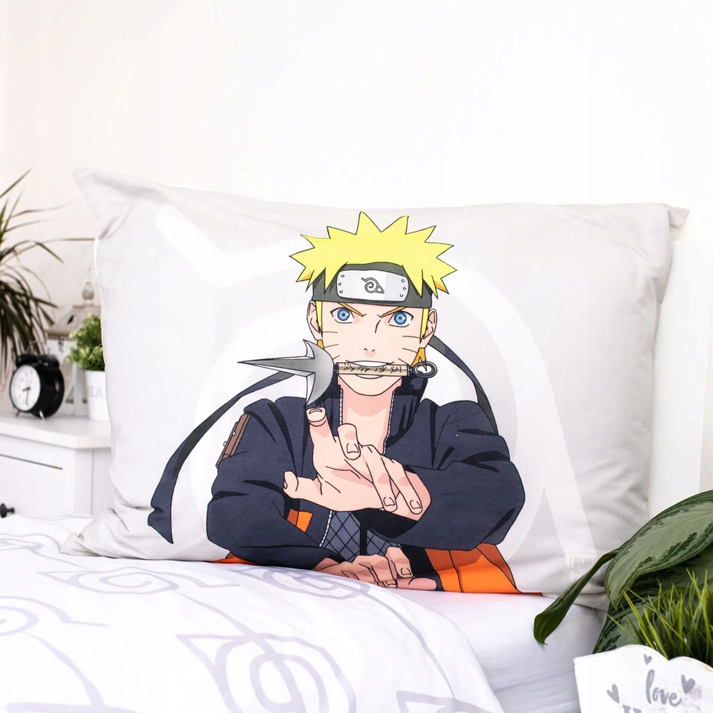 Jerry Fabrics NARUTO SHIPPUDEN Medvilninis patalynės komplektas antklodė 140x200cm pagalvė 70x90