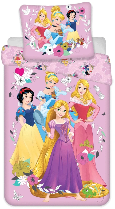 Jerry Fabrics Patalynė 160x200 DISNEY PRINCESS PRINCESS 100 % MEDVILNĖ