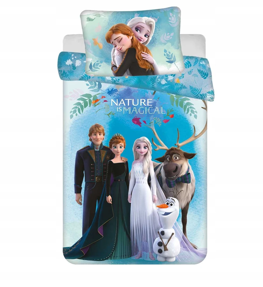Jerry Fabrics Patalynė BAWEŁNIANA 100x135 FROZEN Mėlynas Kraina Lodu Žydra 03