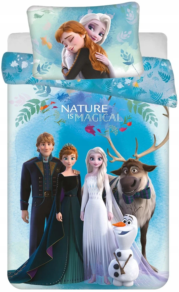 Jerry Fabrics Patalynė KRAINA LODU ELSA ANNA OLAF Patalynė FROZEN ŁÓŻECZKO 100x135 + 40x60