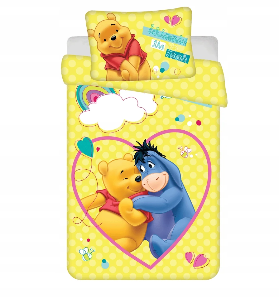 Jerry Fabrics Patalynės komplektas Disney Winnie the Pooh Smile, 100×135, 2 dalys