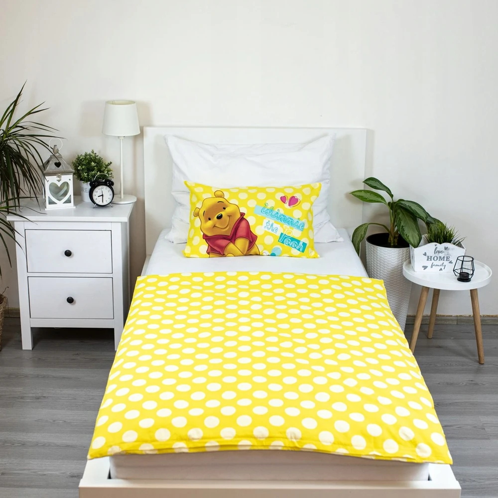 Jerry Fabrics Patalynės komplektas Disney Winnie the Pooh Smile, 100×135, 2 dalys