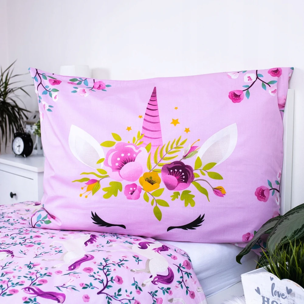 Jerry Fabrics Photoprints Sweet Home vaikiškas patalynės komplektas Flowers, 140x200, 2 dalių